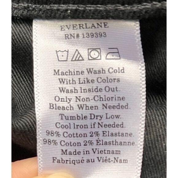 Everlane High Rise Slim Straight Ankle Jean in Black, Size 32 - Picture 10 of 15